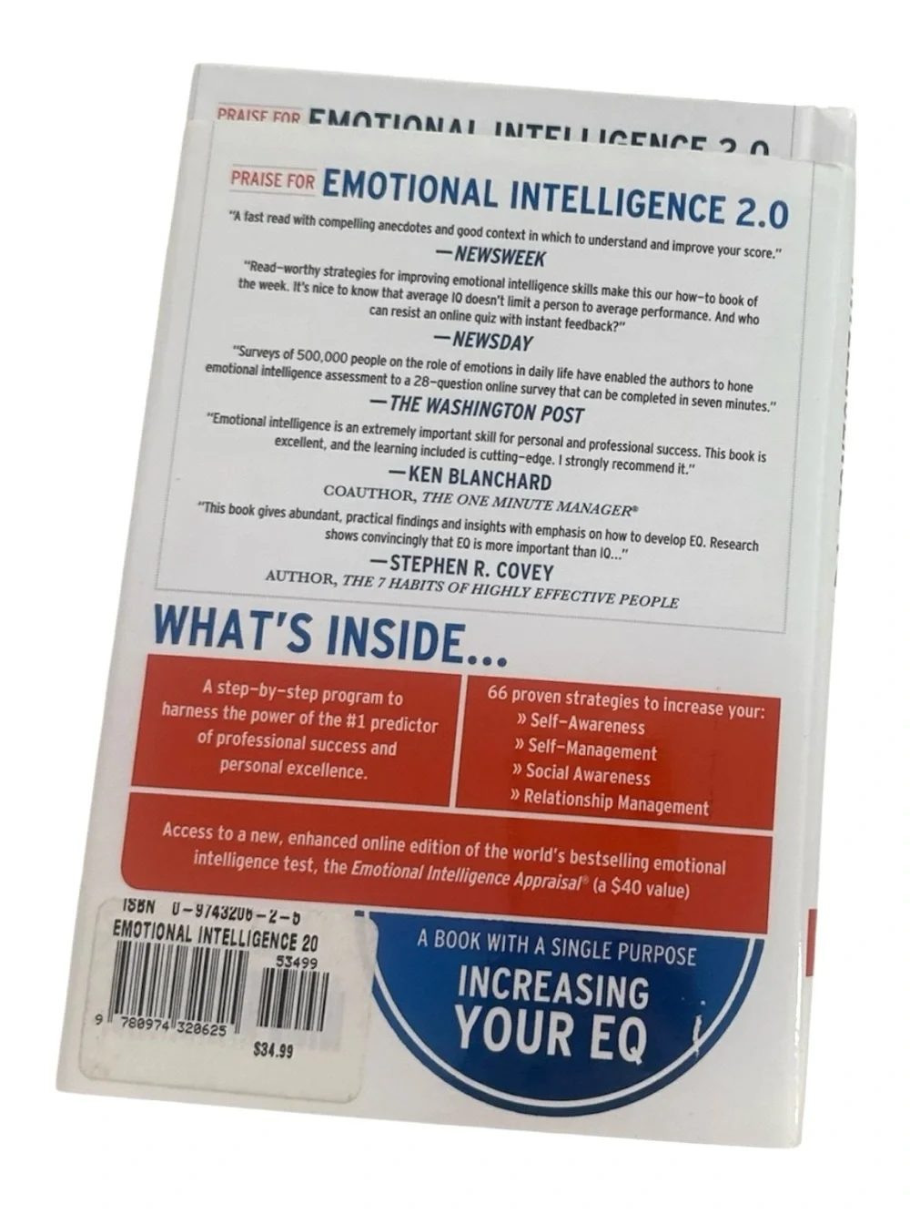Emotional Intelligence 2.0 by Travis Bradberry & Jean Greaves - White/Red